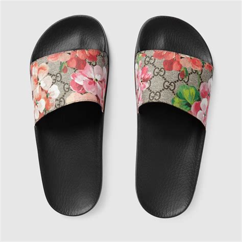 gucci supreme slides|gucci gg blooms slides.